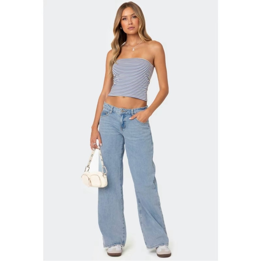 Edikted Raelynn Washed Low Rise Jeans size S
